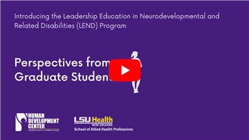 Graduate students' perspectives on LEND: YouTube link